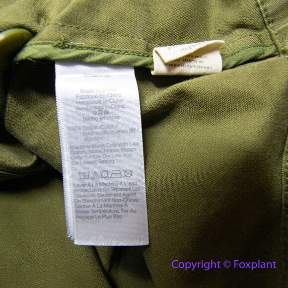 New! Madewell Baylow Cropped Chore Jacket in green, size XL - Picture 13 of 14